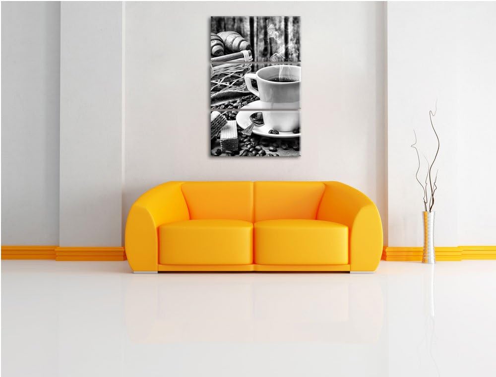 Pixxprint heiss aufgebrühter Kaffee als Leinwandbild/Grösse: 3 Teilig (120x80) cm/Wandbild/Kunstdruc