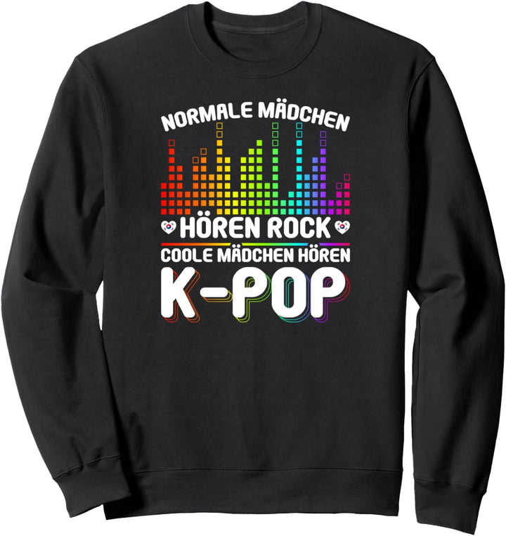 Coole Mädchen Hören K-Pop Sweatshirt