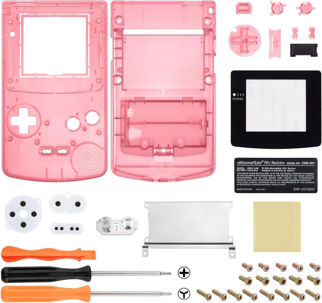 eXtremeRate Full Gehäuse&Tasten für Gameboy Color, DIY-Ersatz IPS Ready Upgraded Case Hülle für gbc