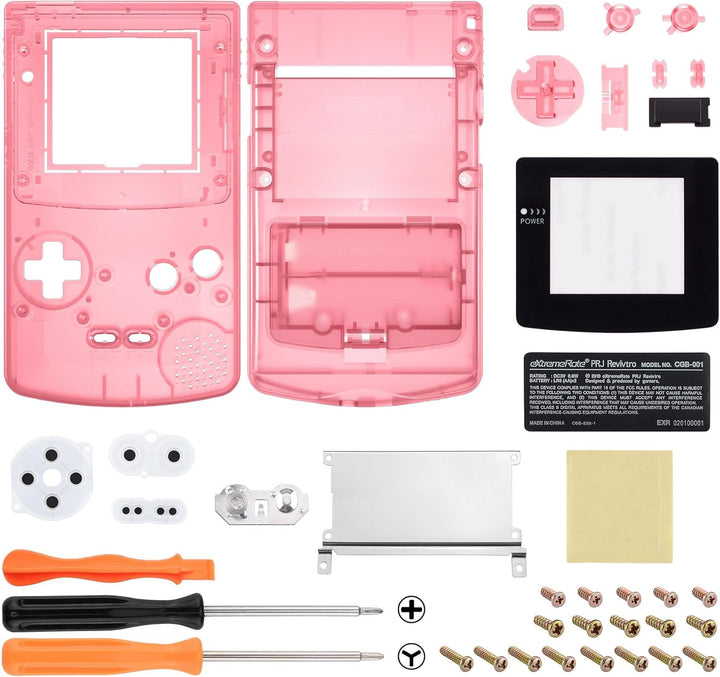 eXtremeRate Full Gehäuse&Tasten für Gameboy Color, DIY-Ersatz IPS Ready Upgraded Case Hülle für gbc