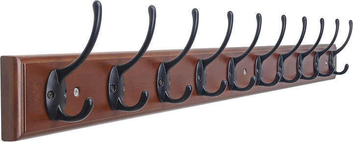 Dseap Garderobenleiste: 97cm lang robuste hakenleiste mit 10 haken, kleiderhaken wand, wandgarderobe