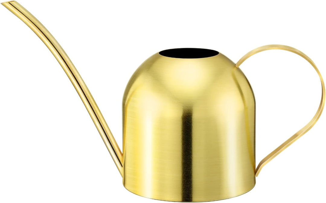 Yardwe Edelstahl Giesskanne 1000ml Giesskanne Blumengiesskanne Topf Garten Pflanzen Lange Tüllen Gie