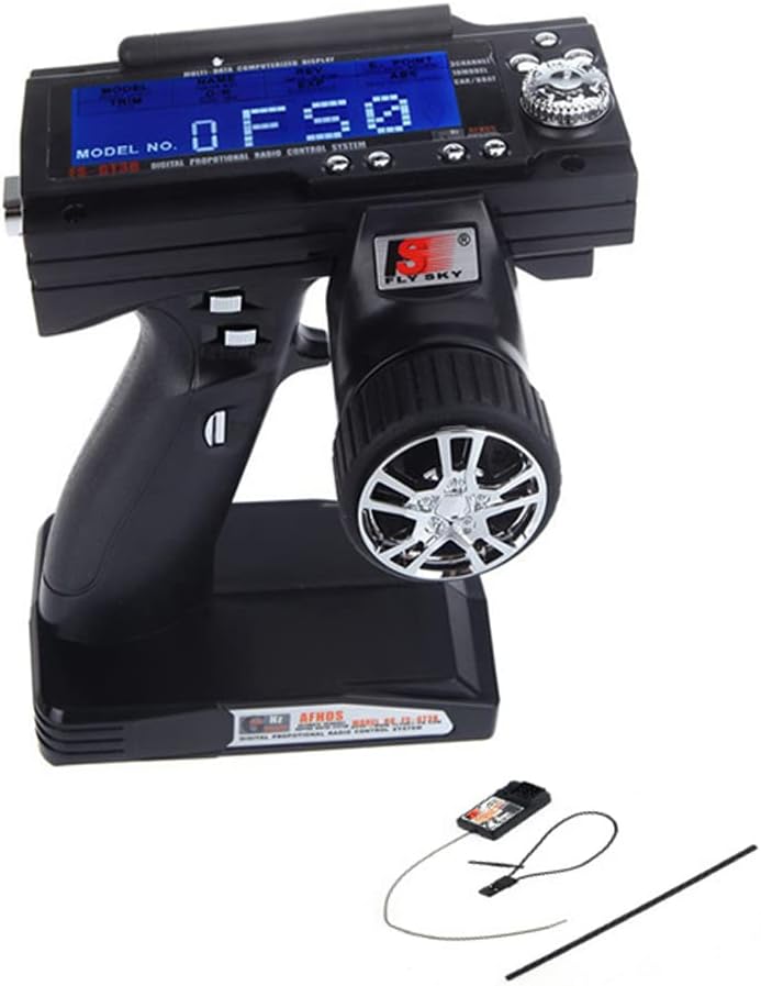 WANGCL RC FS GT3B Funksender Empfänger 2,4 GHz LCD-Sender mit FS-GR3E 3-Kanal-Empfänger für RC Car B