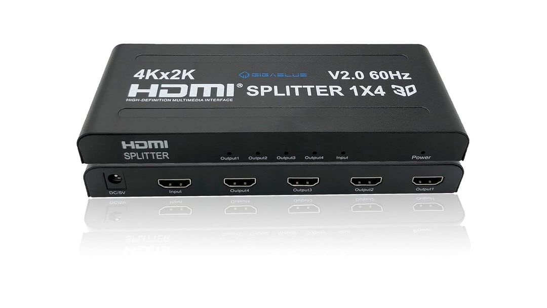 GigaBlue Ultra 4K *HDMI 2.0* Splitter 4K 60Hz für TV, Reciever, Konsole u.v.m. (Splitter 1 IN 4 OUT)