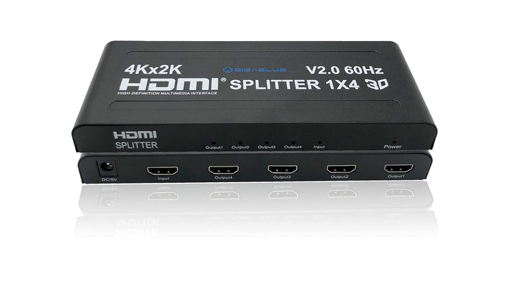 GigaBlue Ultra 4K *HDMI 2.0* Splitter 4K 60Hz für TV, Reciever, Konsole u.v.m. (Splitter 1 IN 4 OUT)