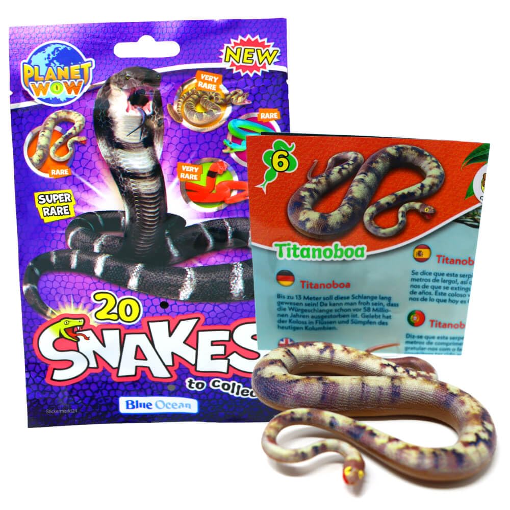 Generisch Blue Ocean Snakes Sammelfiguren 2024 - Planet Wow Farbwechsel Schlange - Figur 6. Titanobo