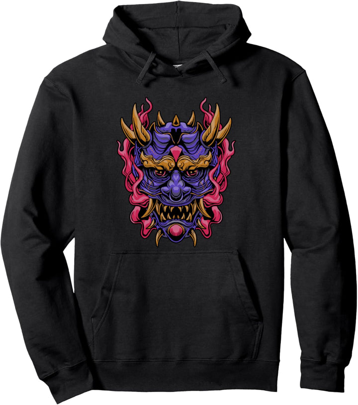Oni Dämon Japanischer Teufel Pullover Hoodie