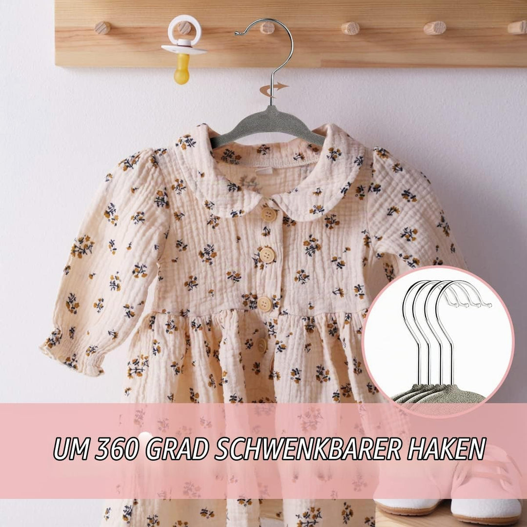 30 Pack Baby Anti-Rutsch-Samt Kleiderbügel, Säuglings- und Kleinkinderbügel, Ultra-schlanke, Platzsp