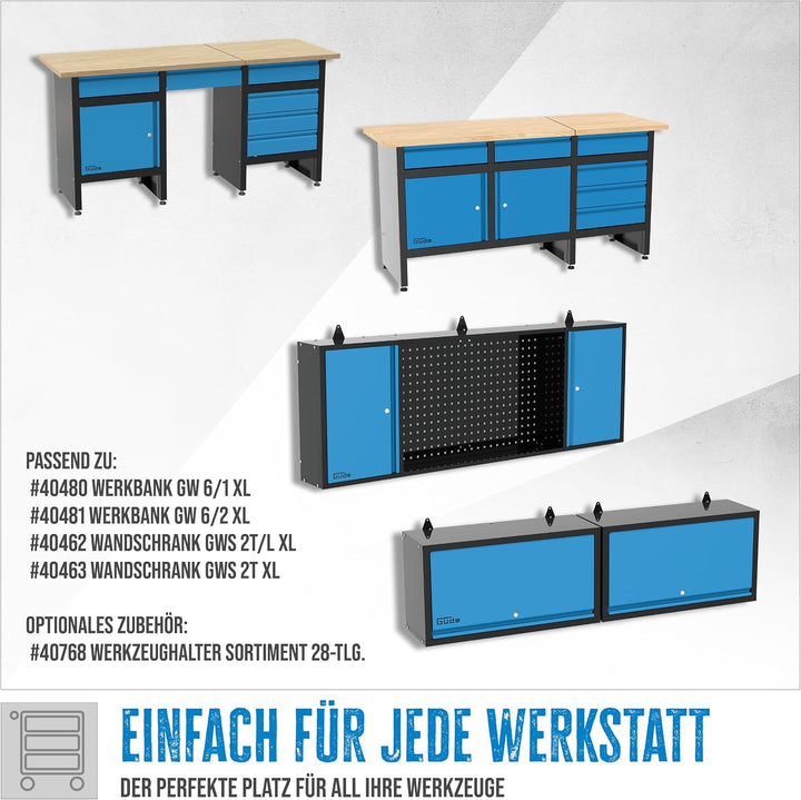 Güde Lochwand-Set GL 1709 XL - 3 Module, pulverbeschichtetes Stahlblech | Ergänzung zur Güde Eco Lin