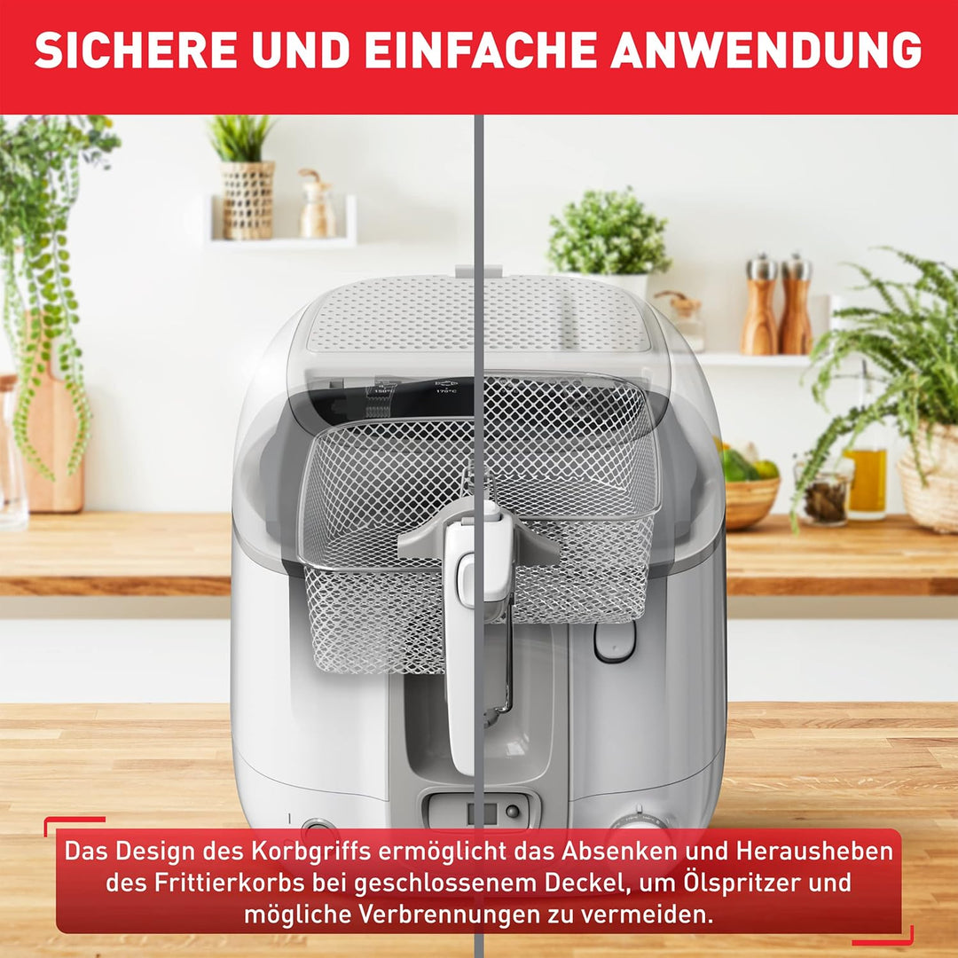 Tefal FR3141 Super Uno Fritteuse | Thermogehäuse | bis zu 1,2 kg Fassungsvermögen | digitaler Timer