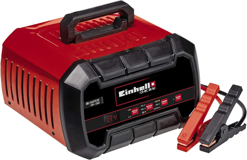 Einhell Batterie-Ladegerät CE-BC 30 M (für Gel-, AGM-, wartungsfreie/-arme Blei-Säure-Batterien, 12V