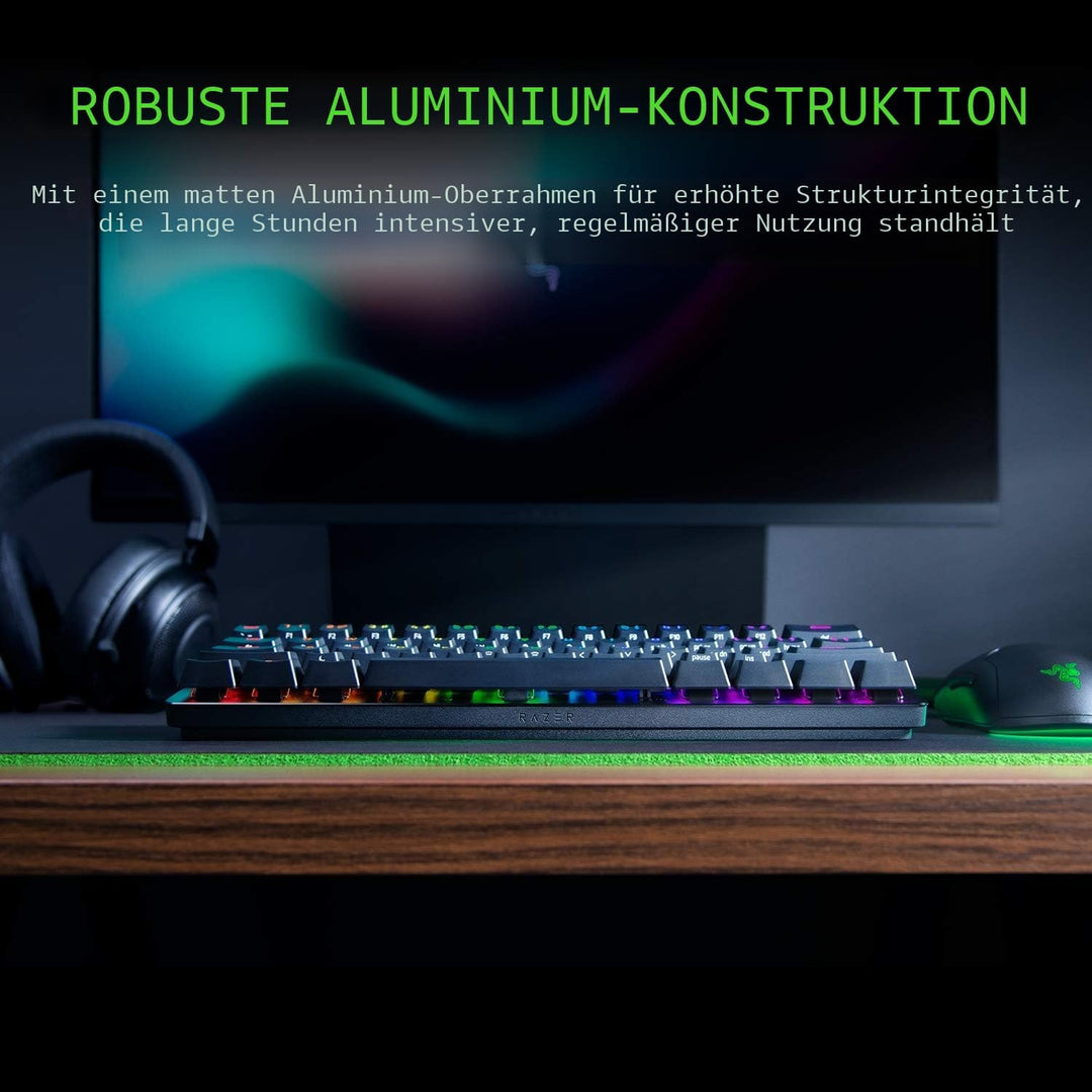 Razer Huntsman Mini Opto-Mechanical RGB Gaming Tastatur Red Switch US-Layout Klassisches Schwarz Lin