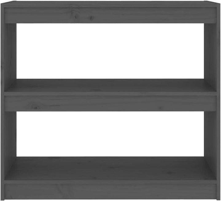 WIFESE Bücherregal Raumteiler 80x30x71,5 cm 2 Fächer Holzregal Standregal Bookshelf Aufbewahrungsreg