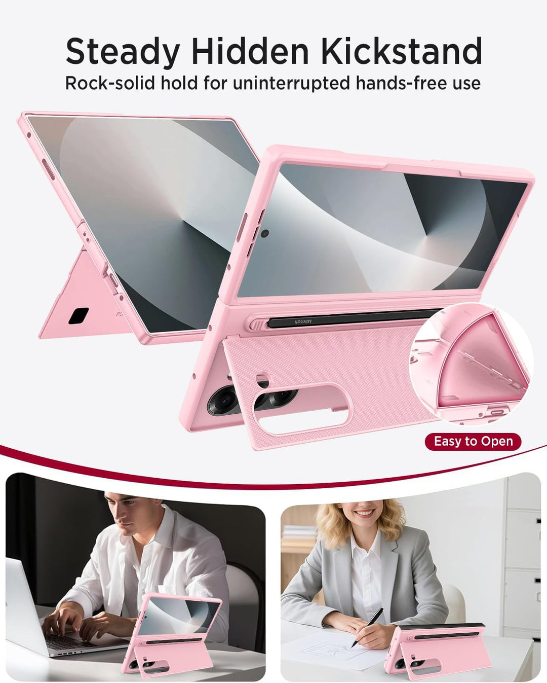 Miimall Kompatibel mit Samsung Galaxy Z Fold 6 Hülle mit S-Pen & Stifthalter, [HD Displayschutz] Ult