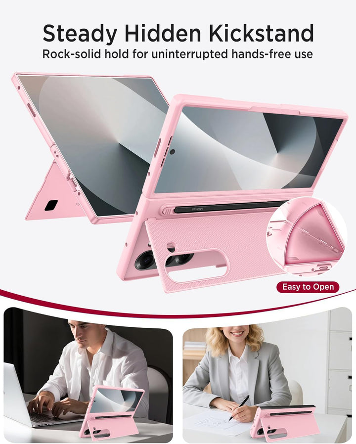 Miimall Kompatibel mit Samsung Galaxy Z Fold 6 Hülle mit S-Pen & Stifthalter, [HD Displayschutz] Ult