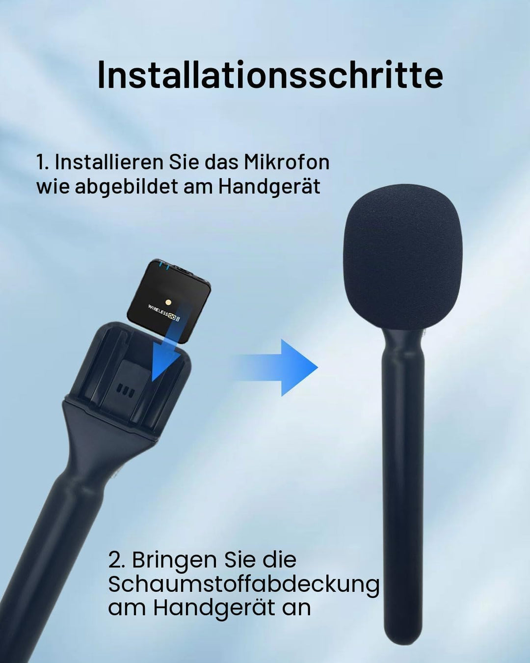 Mic Ständer Halter für DJI Mic Mini/1/2 für Rode Go/GO II für Hollyland Lark M2/A1, Interview Mikrof