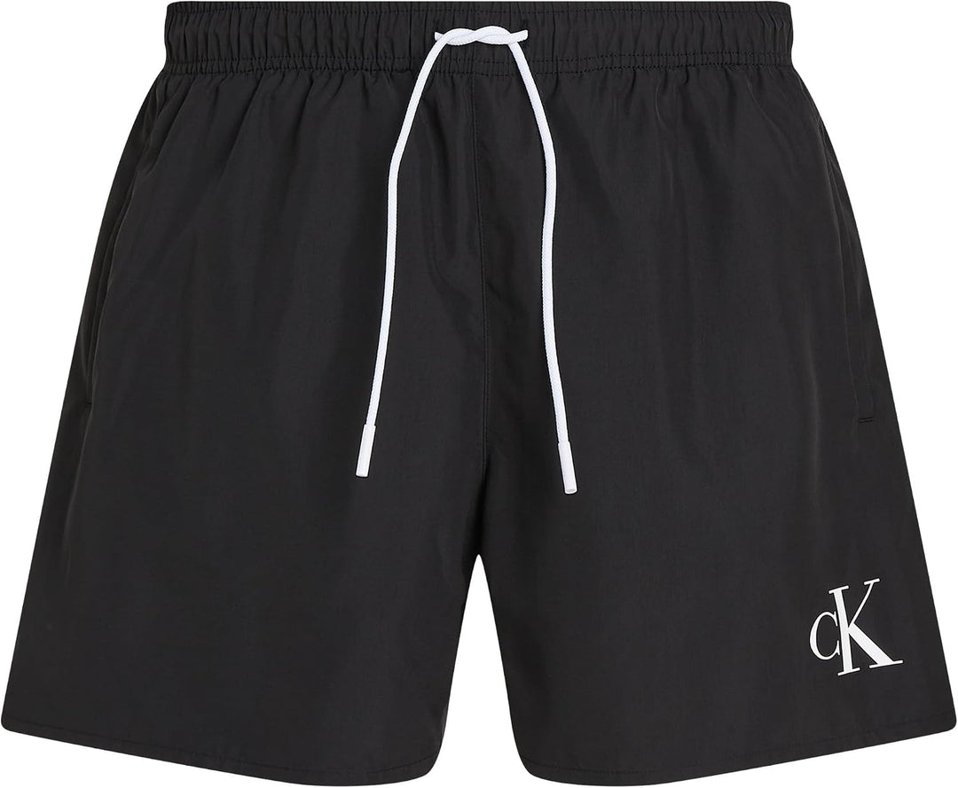 Calvin Klein Herren Badehose Medium Drawstring Lang XXL Schwarz (Pvh Black), XXL Schwarz (Pvh Black)