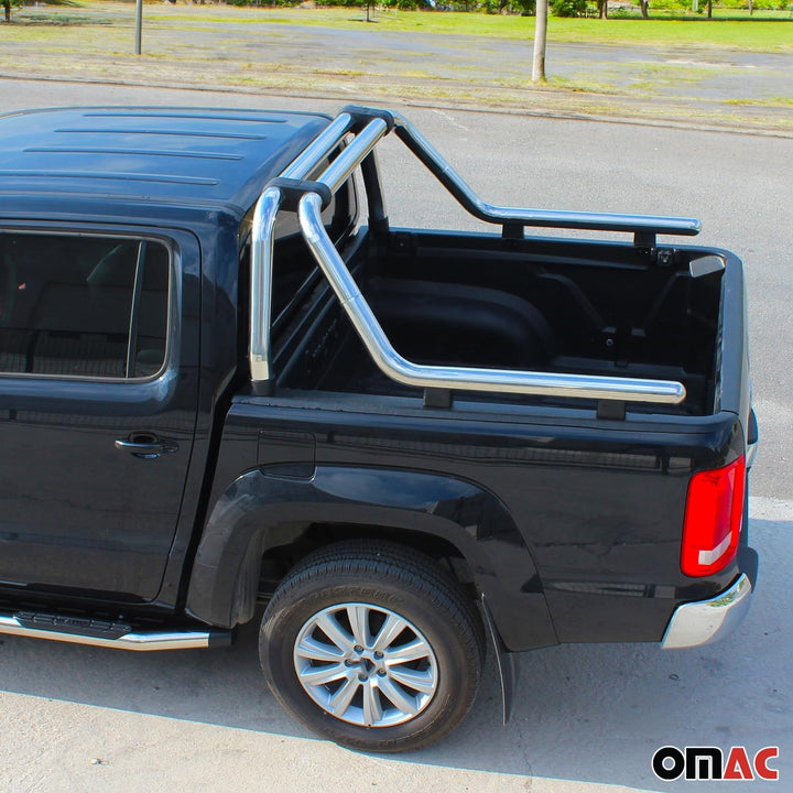 Überrollbügel Rollbar kompatibel mit VW Amarok Edelstahl | Auto Schutz 88mm