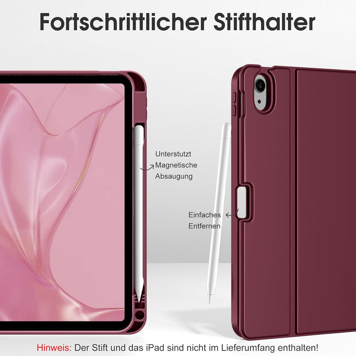 Vobafe Hülle mit Tastatur für iPad A16 11/10 Generation (2025/2022, 10,9/11 Zoll), Magnetisch Abnehm