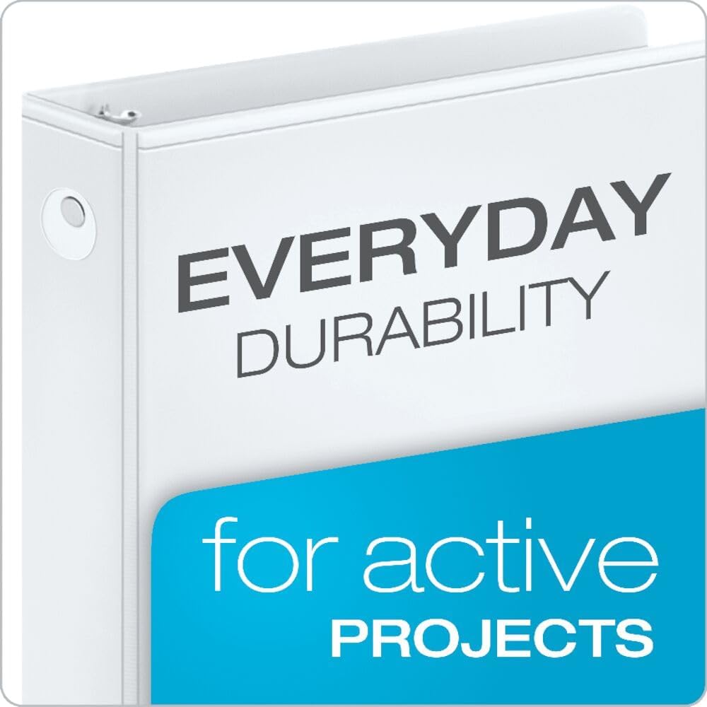 Cardinal Economy 3-Ring Binders, 1.5", Round Rings, Holds 350 Sheets, ClearVue Presentation View, No