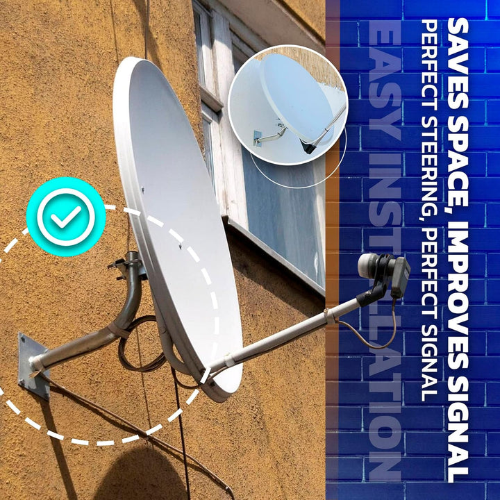 DOJA Barcelona | Wand SAT Halterung | Packung 1 | L-förmiger Wand Antennenmast | Ø 38mm | 50 X 24cm