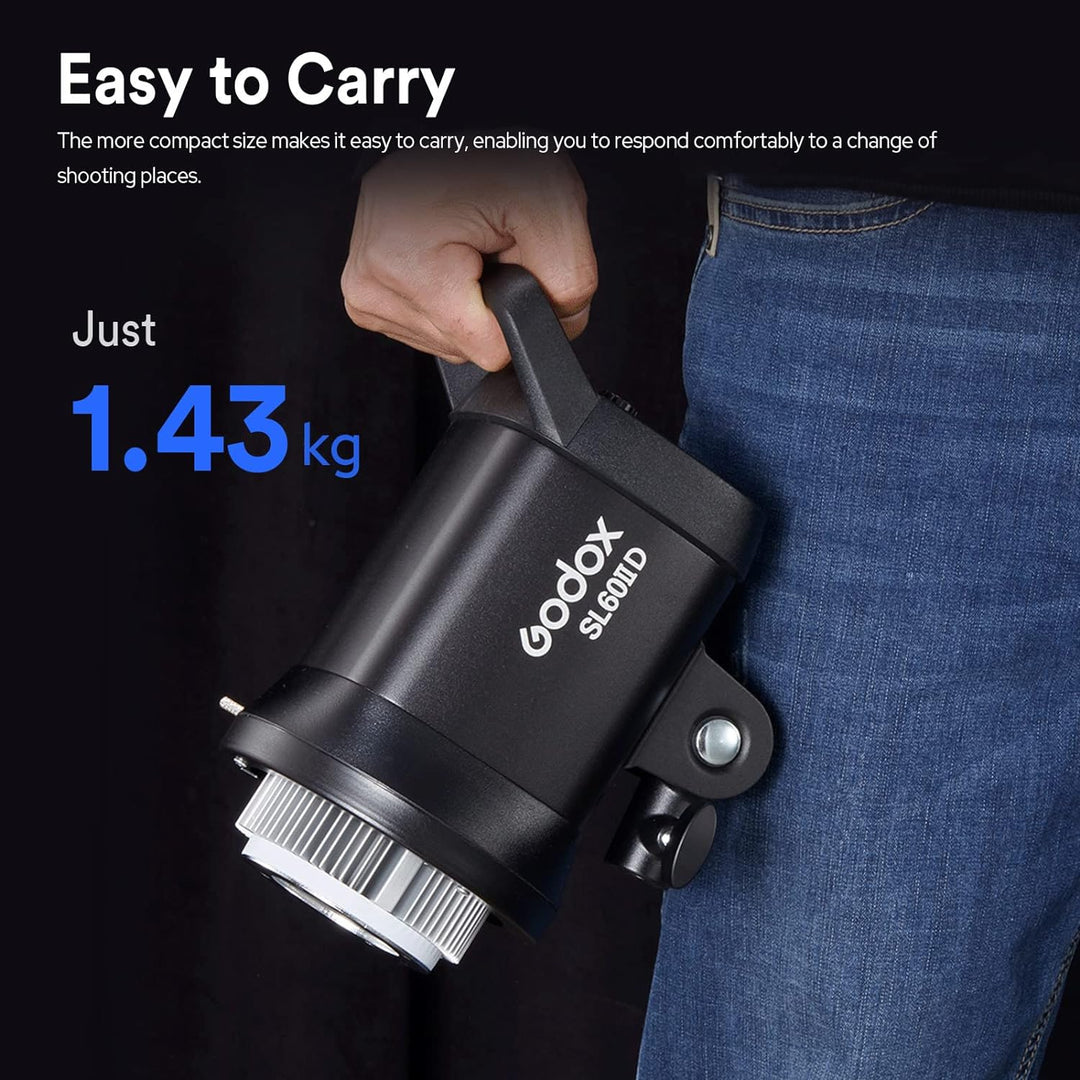 Godox SL60IID SL60II-D LED Video Lichter, 5600±200K, Upgraded CRI 96+, TLCI 97+, eingebaute 8 FX Eff