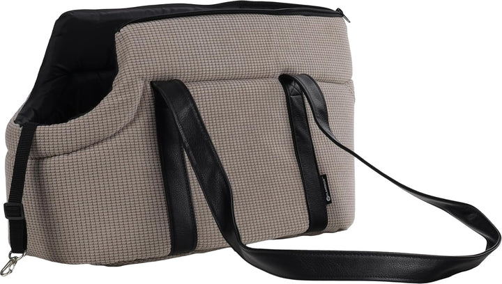 Hundetasche - Tragetasche Aaliyah Grau – 46x23x25cm – Polyester mit Schaum – Abnehmbares Kissen – Si