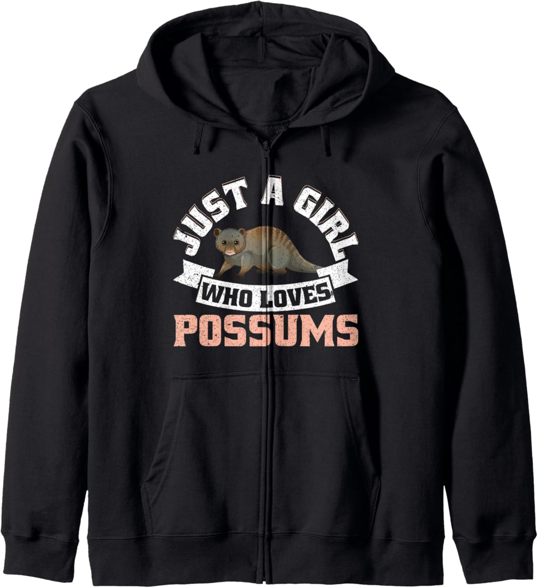 Just A Girl Who Loves Possums Animal Lover Wildlife Gift Kapuzenjacke
