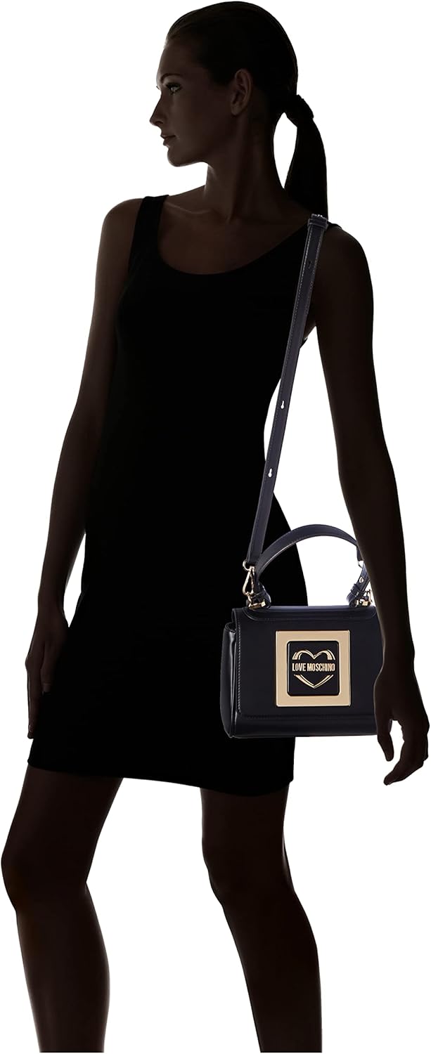 Love Moschino Damen Jc4303pp0gkv0 Handtasche Schwarz, Schwarz