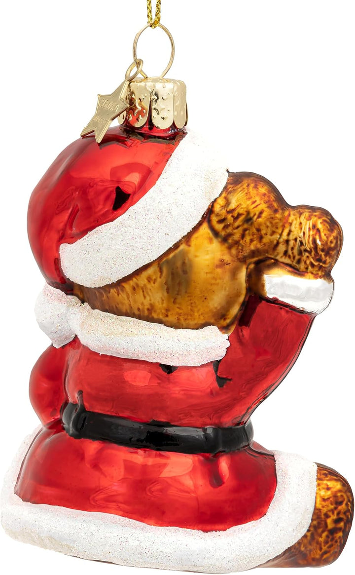 SIKORA Weihnachts Bär besondere Weihnachtskugel Glas Christbaumschmuck Deko Figur Weihnachten Anhäng