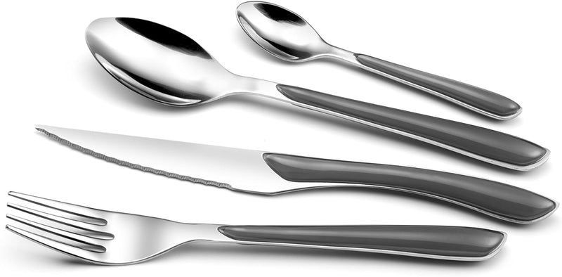 Amefa ECLAT Besteck, Essbesteck für 4 Personen, Edelstahl mit hochwertigen Kunststoff-Griffschalen i