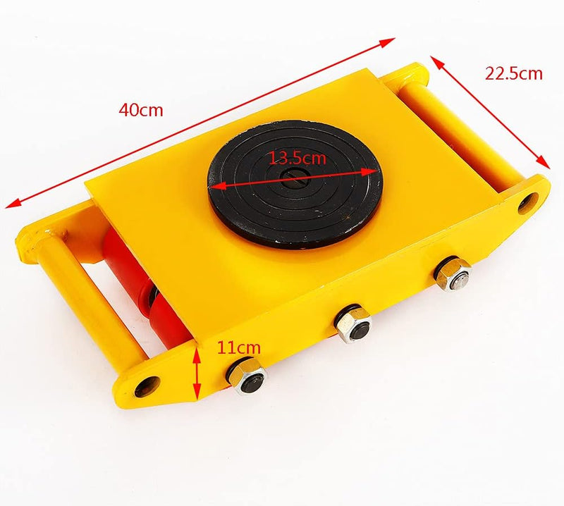 Schwerlastrolle Gelb Transportfahrwerk Industrie Maschinen Mover 8 Ton Transportrollen Industrieroll