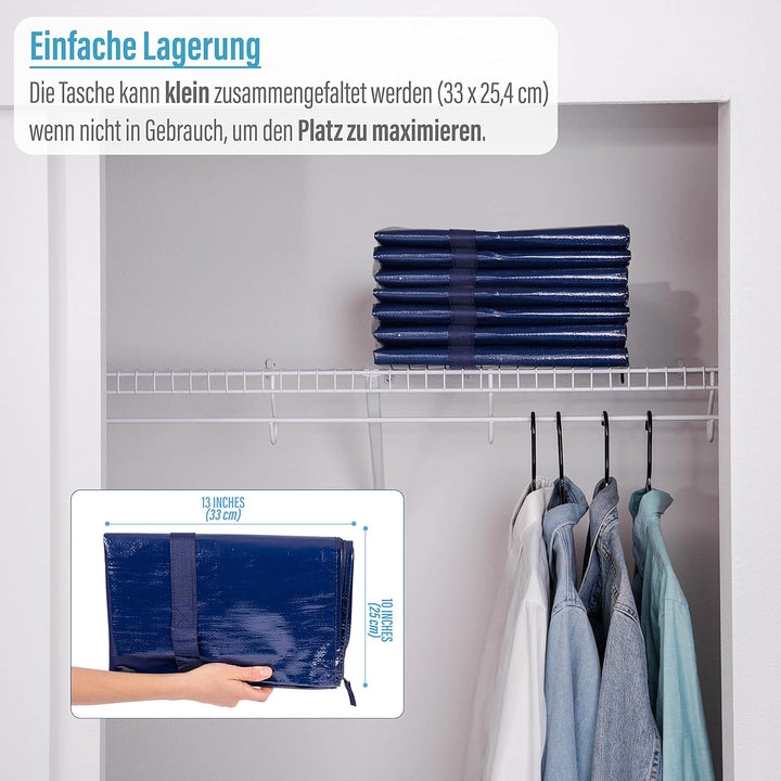 VENO 102 Liter Grosse Aufbewahrungstasche, Aufbewahrungsbox mit Deckel, Starke Griffe Umzugstaschen