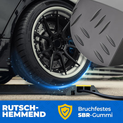 2 Kanal Kabelbrücke mit Deckel überfahrbar Stolperschutz Rampe Brücke Protektor | Belastbar bis 7,5