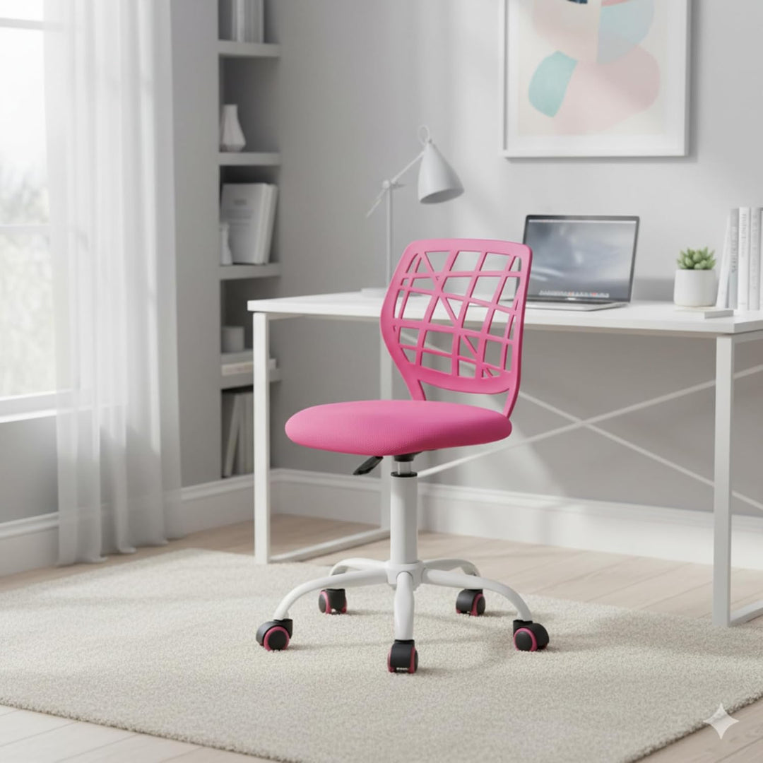 FurnitureR Bürostuhl Schreibtischstuhl Höhenverstellbar Stoffsitz Ergonomischer Arbeitsstuhl ohne Ar