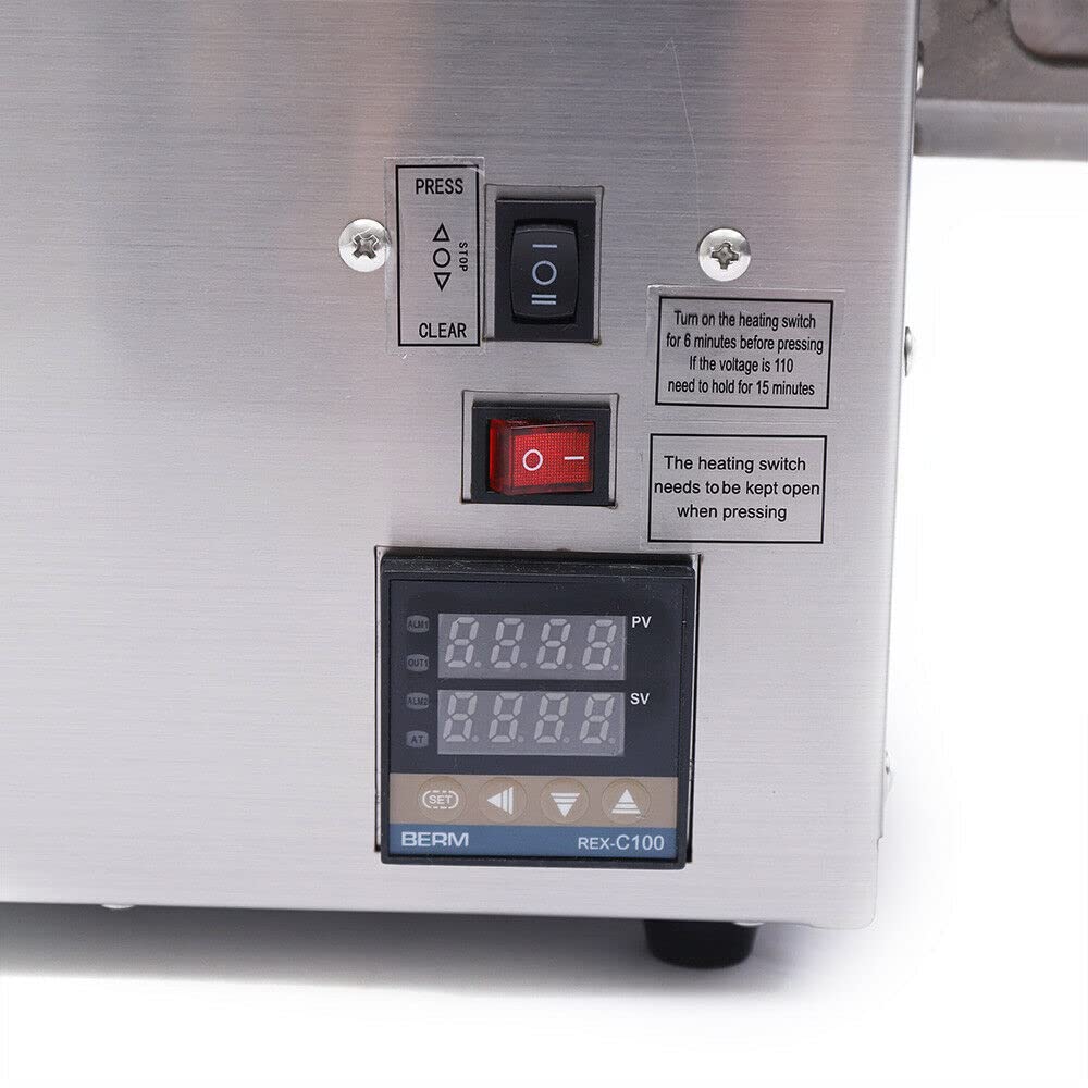 Elektrische Ölpresse, 1500W Automatische Ölmühle Heisser Kalter Ölpressen Maschine Edelstahl Extrakt
