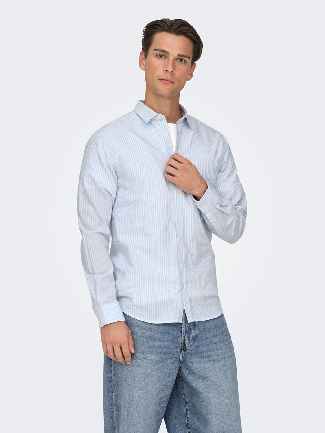 Only & Sons Male Oxford Hemd ONSALVARO Oxford Hemd S Bright White, S Bright White