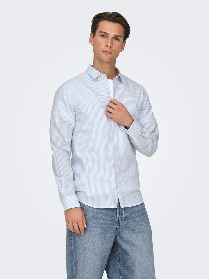 Only & Sons Male Oxford Hemd ONSALVARO Oxford Hemd S Bright White, S Bright White