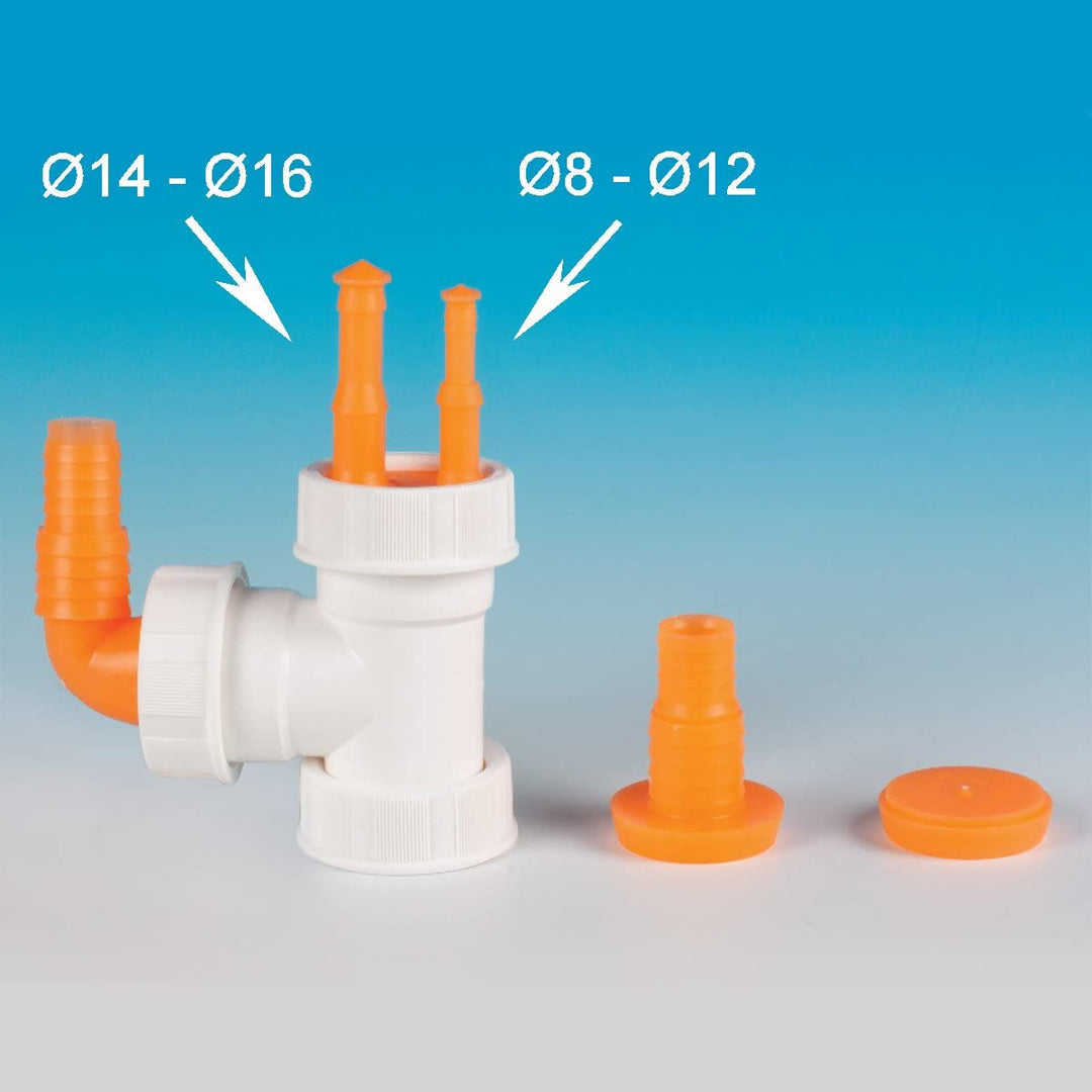 Head Connector for Siphon 1 Inch 1/2 Smooth Kitchen for Fixing Extra Condensed Drain Washing Machine