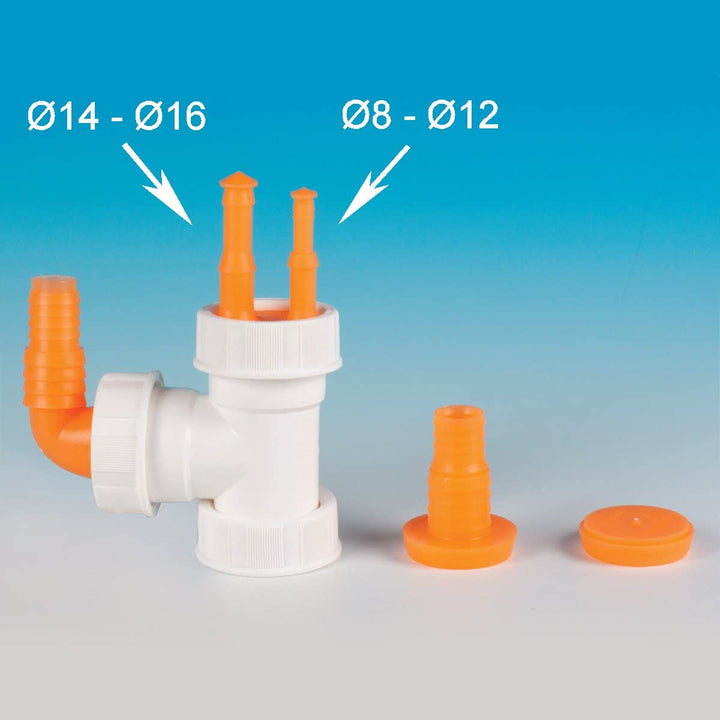 Head Connector for Siphon 1 Inch 1/2 Smooth Kitchen for Fixing Extra Condensed Drain Washing Machine