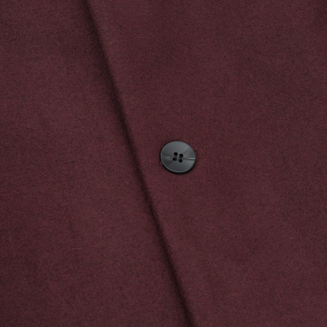 Wintermantel Herren Wollmantel Lang Slim Fit Herrenmantel mit Stehkragen Business Coat für Winter, W