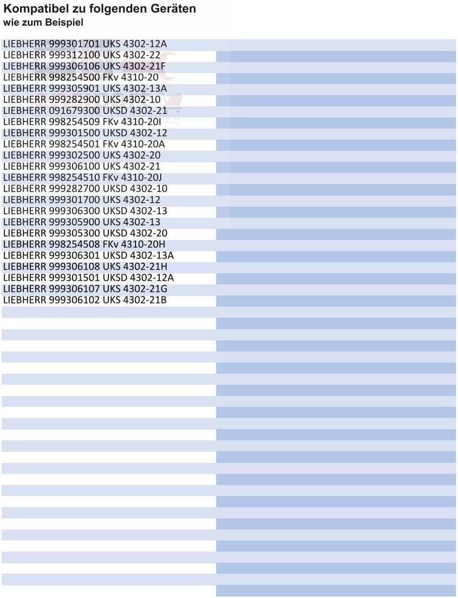 ensipart Einlegerost kompatibel mit/Ersatz für Liebherr 7112795 silberfarbener Abstellboden für Kühl
