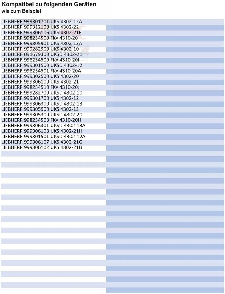 ensipart Einlegerost kompatibel mit/Ersatz für Liebherr 7112795 silberfarbener Abstellboden für Kühl