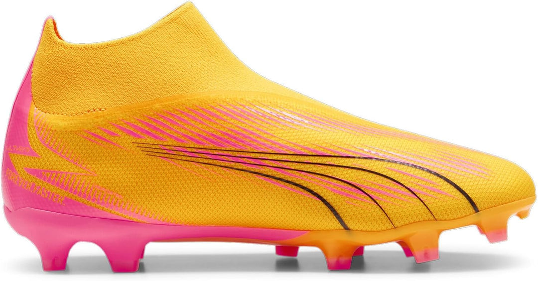 PUMA King Pro Fg/Ag Unisex Soccer Shoe 40.5 EU Sun Stream Puma Black Sunset Glow, 40.5 EU Sun Stream
