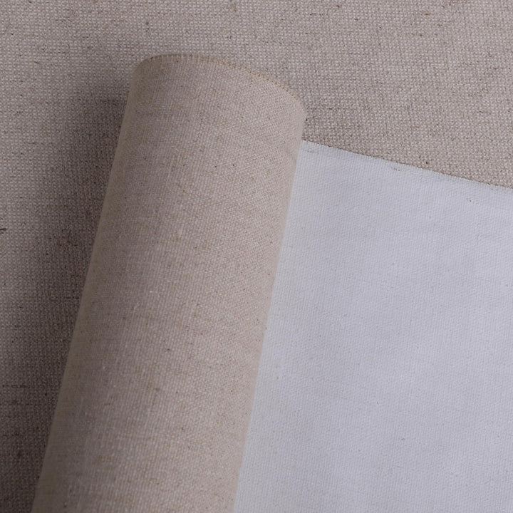 TOUROCMONT Leinwand auf Rolle grundiert 3M Leinen -400 g/m² Leinen Maltuch Breite 108 cm Länge 10M 1