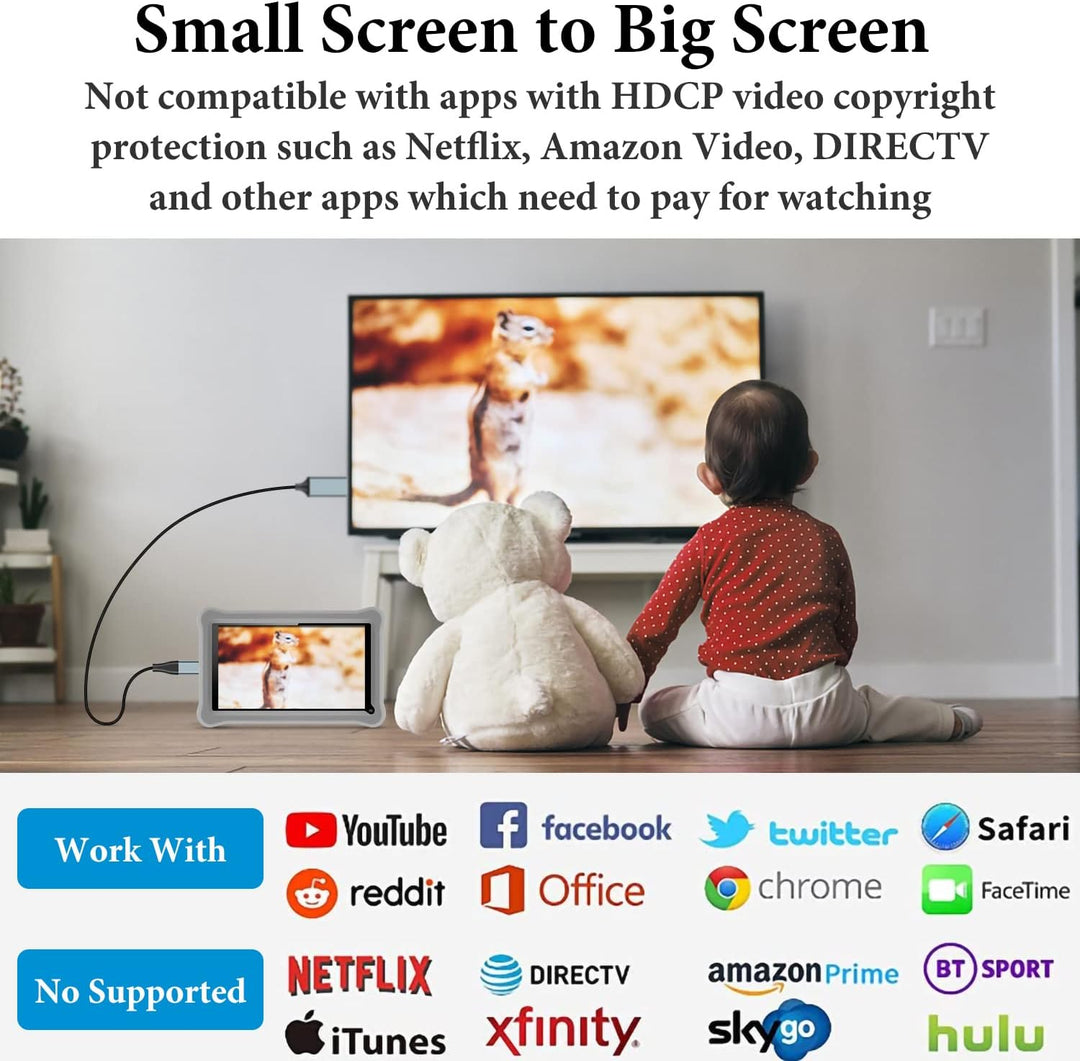 HDMI-Kabel für iPhone, HDMI-Konverter-Kabel, zur Übertragung von i-Phone, i-Pad oder i-Pod auf TV, H