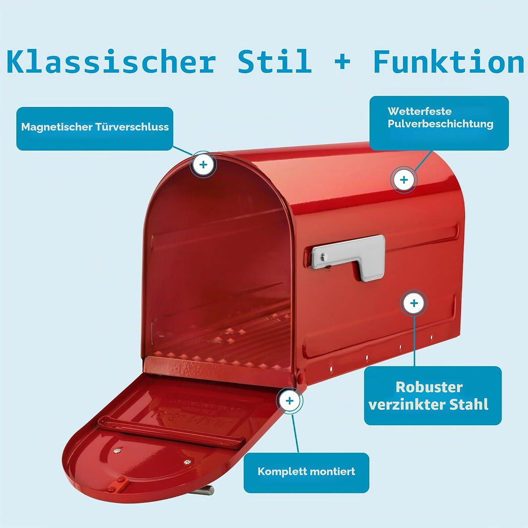 Architectural MAILBOXES 7900-7R-SR Boulder Briefkasten, rot, Rot