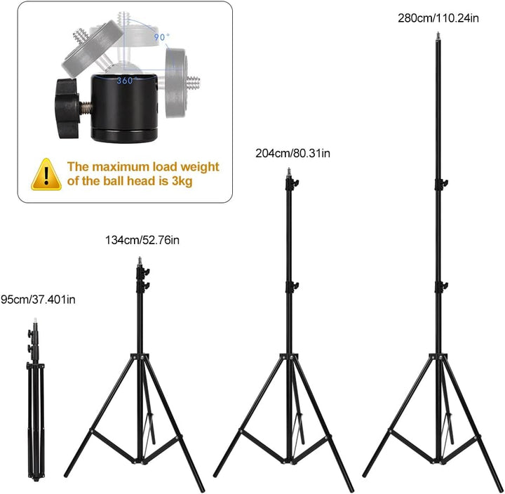 Lichtständer Hochleistungs Aluminiumlegierung Fotografie Leuchtenstativ, Robuster Stativ Ständer, Li