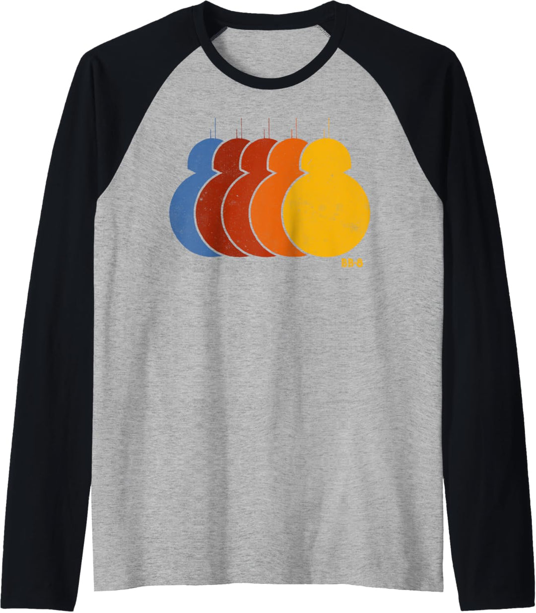 Star Wars BB-8 Retro Rainbow Raglan