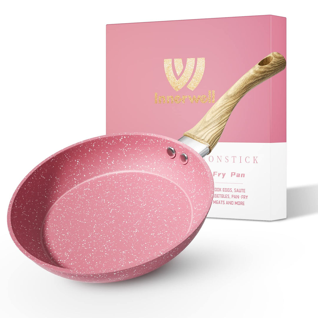 Innerwell Antihaft Bratpfanne 20cm Rosa Granit Beschichtet Pfannen Pfanne Klein Induktion PFOA-freie